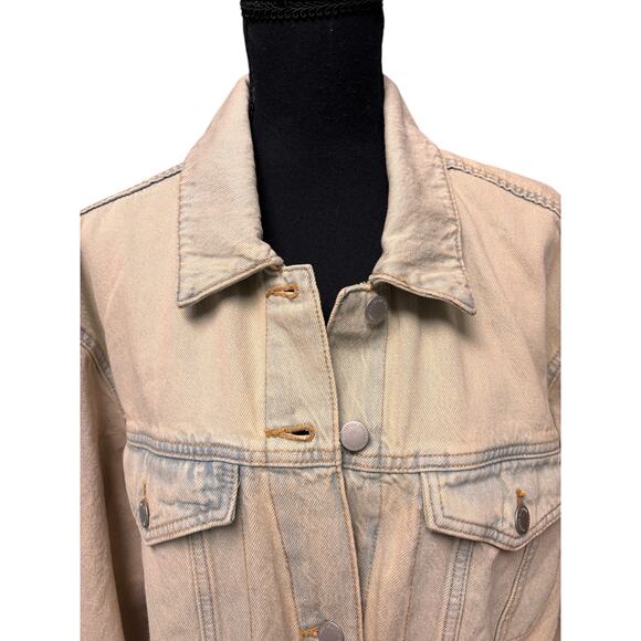 Universal Thread Light Wash Denim Utility Jacket Women’s M Adjustable Waist XL - Picture 3 of 7